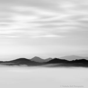 black and white mountain photography